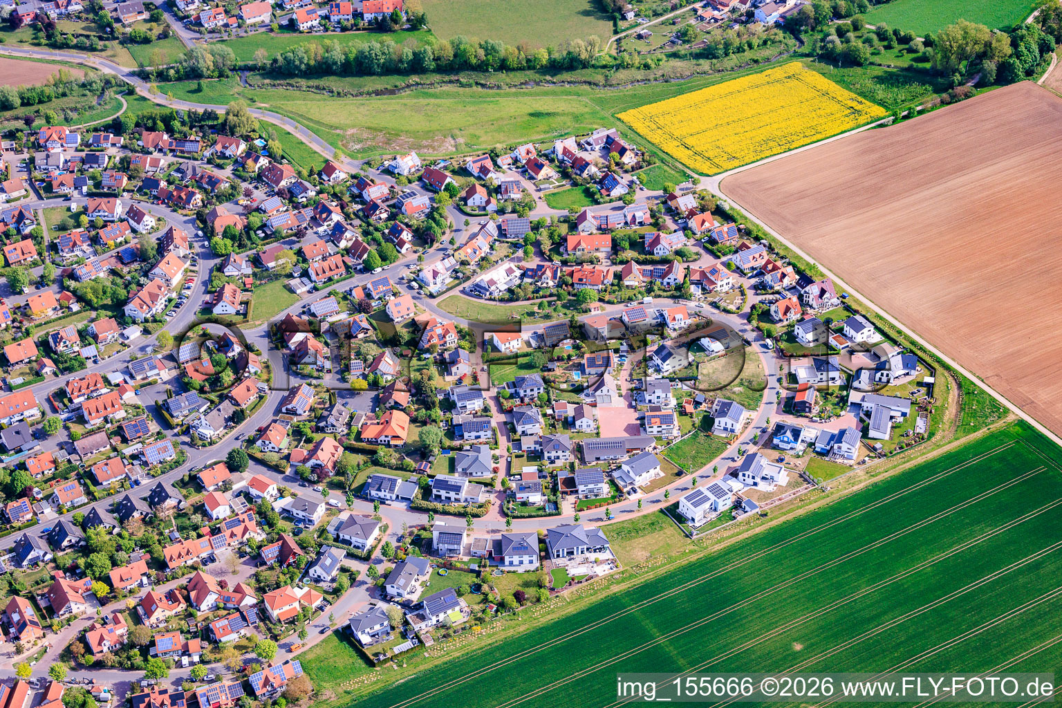 Tree Name Quarter in Werneck in the state Bavaria, Germany