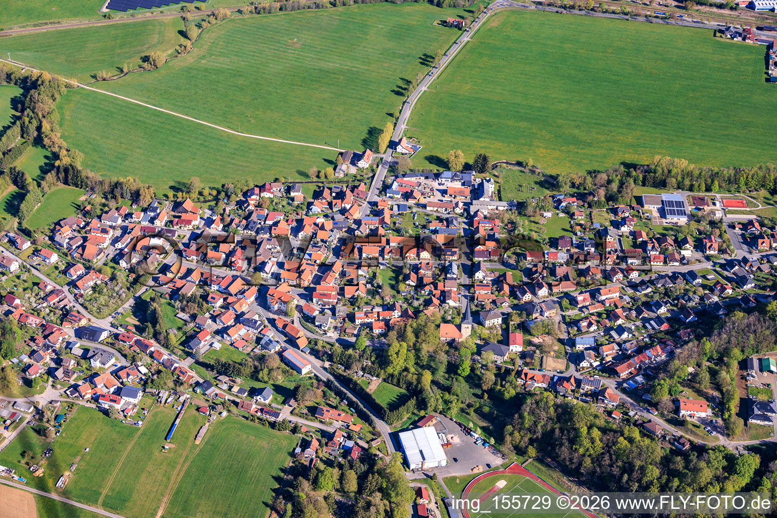 From the southeast in Veilsdorf in the state Thuringia, Germany