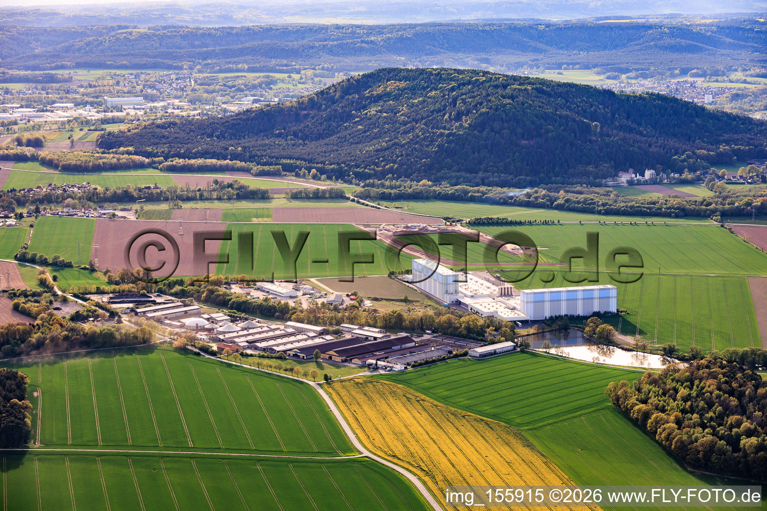 Industrial area Am Rohof with Sauer GmbH & Co. KG and Agroprodukt Sonneberg eG in the district Heubisch in Föritztal in the state Thuringia, Germany