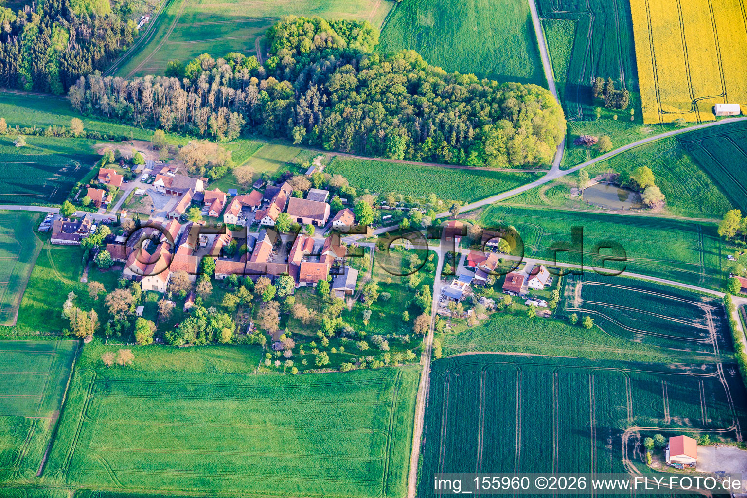 From the north in the district Messenfeld in Ebensfeld in the state Bavaria, Germany