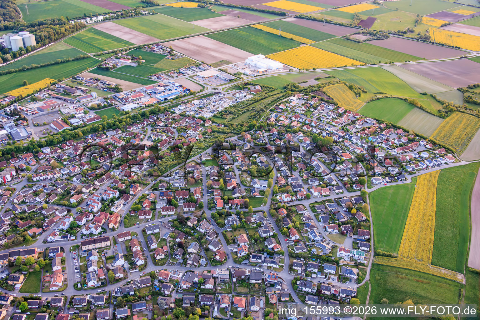 From the northeast in Zeil am Main in the state Bavaria, Germany