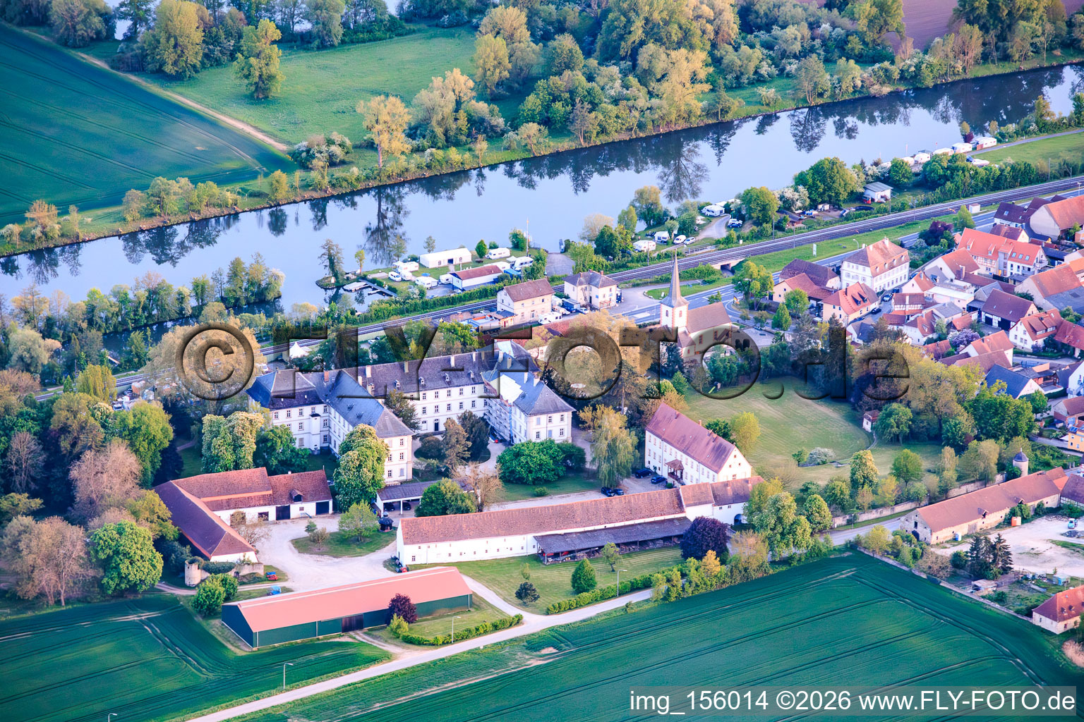 Castle (former abbey) Theres from the north in the district Obertheres in Theres in the state Bavaria, Germany
