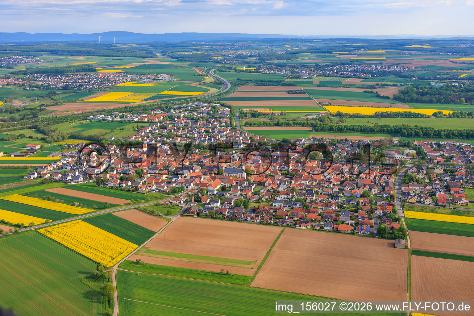 From the south in Geldersheim in the state Bavaria, Germany