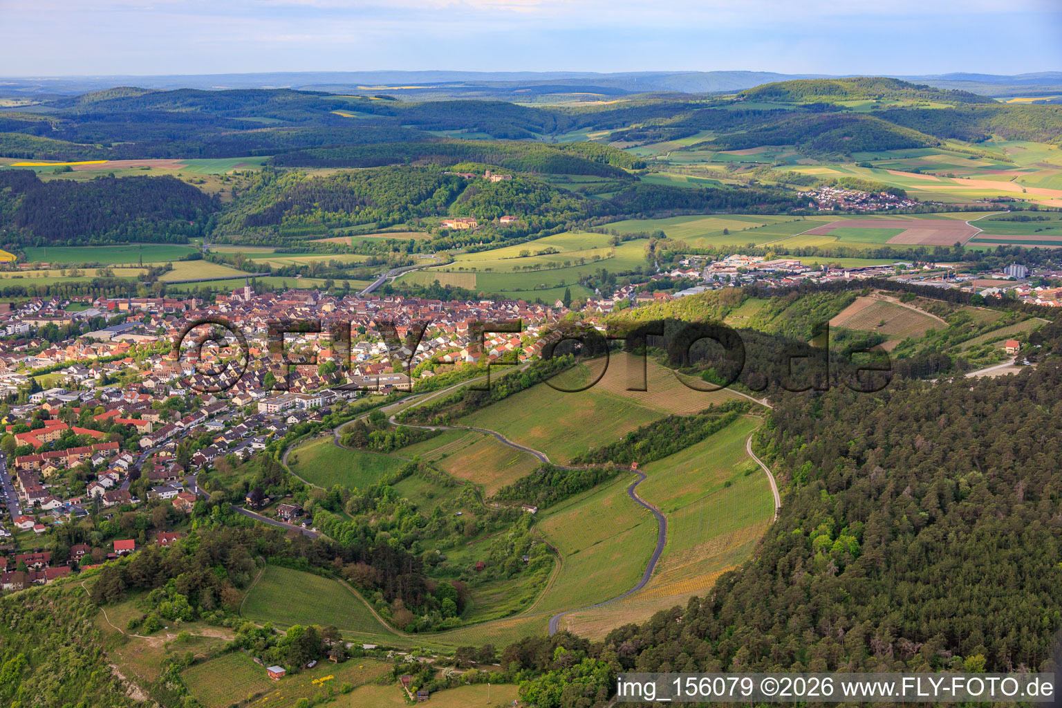 From the east in Hammelburg in the state Bavaria, Germany