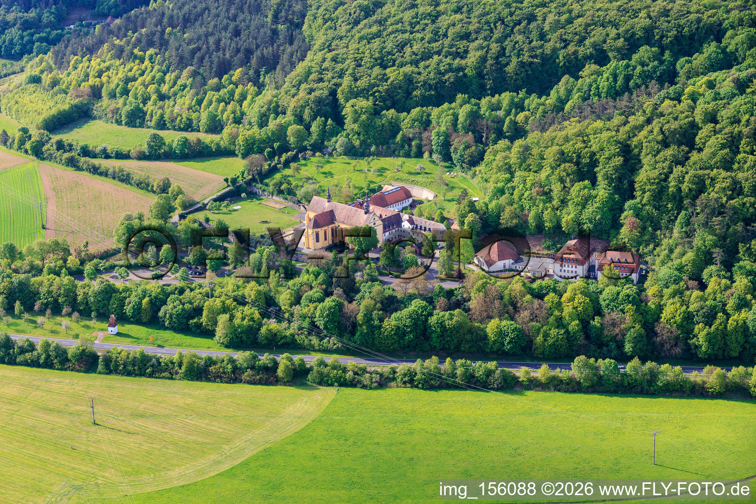 Bavarian Music Academy Hammelburg and Former Monastery Church Old Town in Hammelburg in the state Bavaria, Germany
