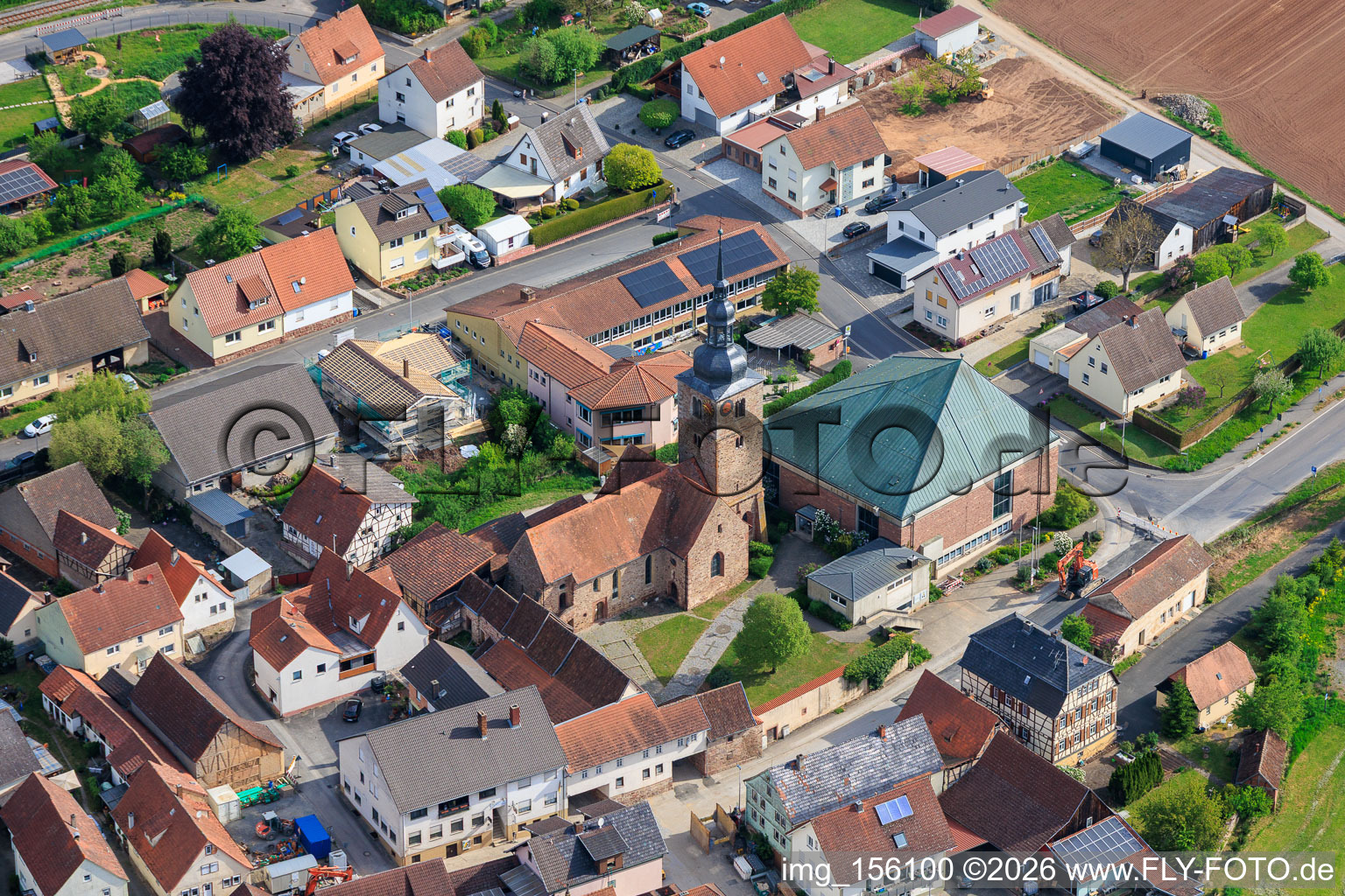 St. George's Church (old) in the district Diebach in Hammelburg in the state Bavaria, Germany