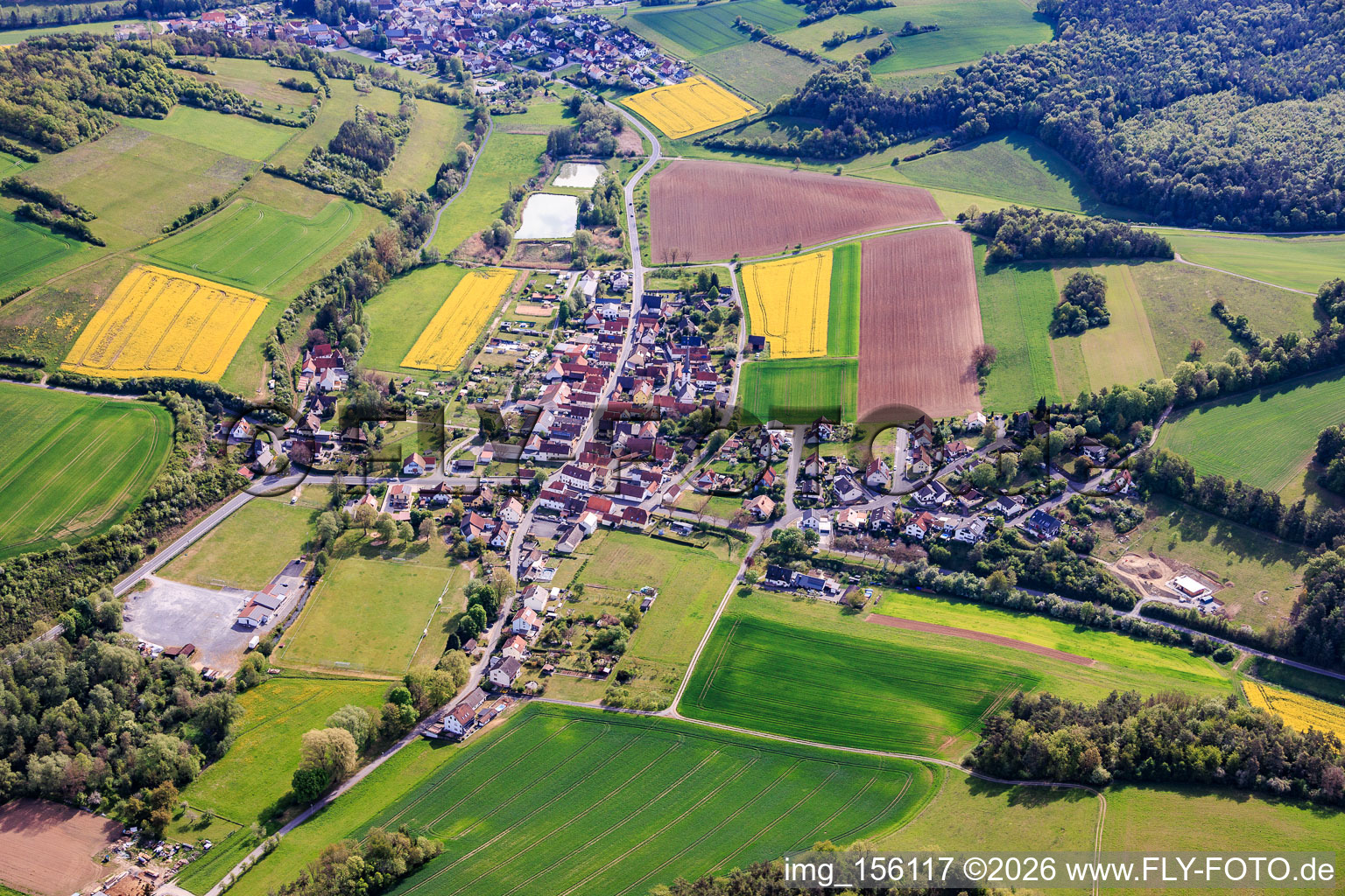 From the southwest in the district Bühler in Eußenheim in the state Bavaria, Germany