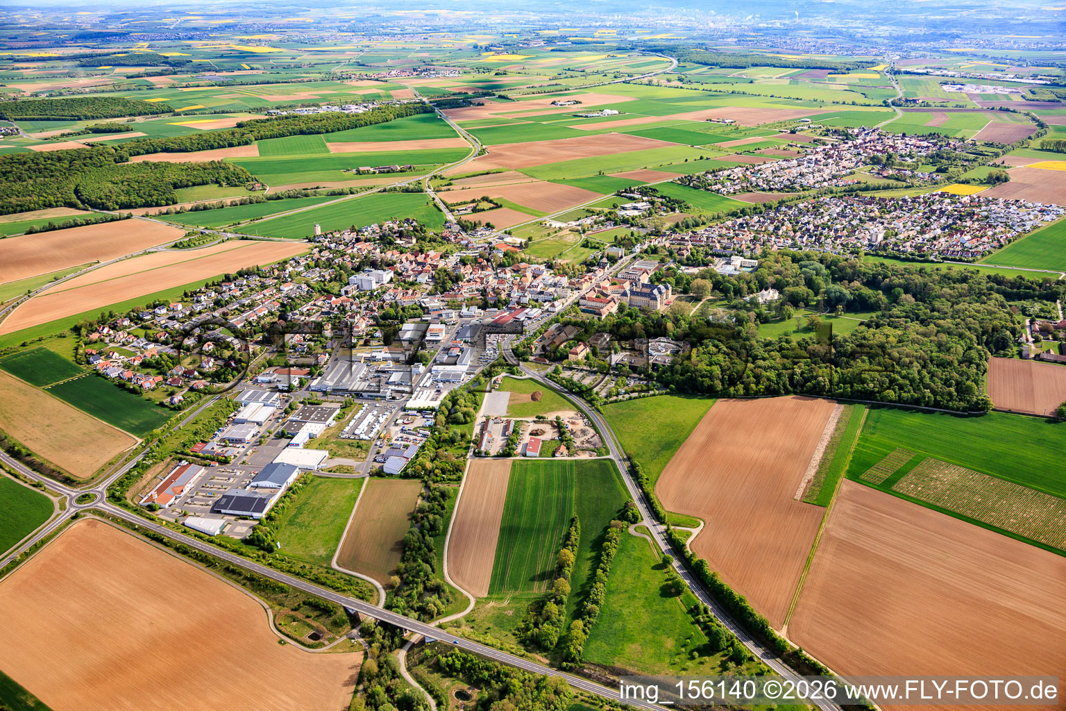 From the southwest in Werneck in the state Bavaria, Germany