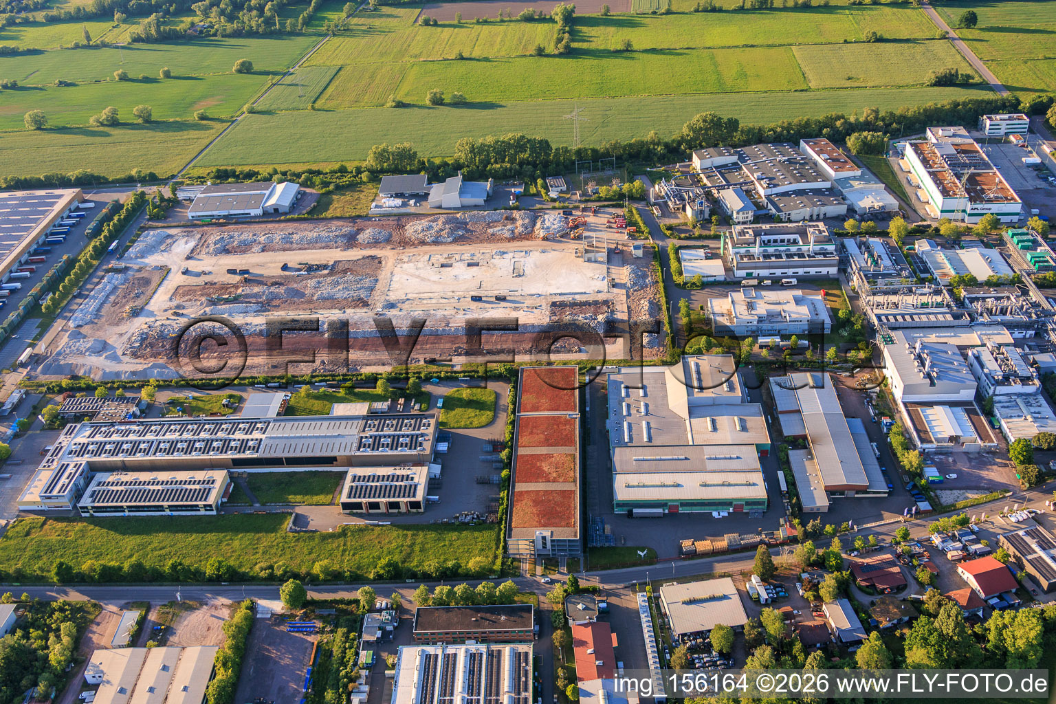 Landau East industrial area with the demolition site of the former Ronal GmbH site (formerly Alcan Aluminium-Presswerk Pfalz GmbH), which has been closed since 2005. in Landau in der Pfalz in the state Rhineland-Palatinate, Germany