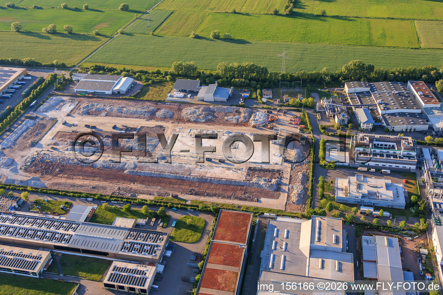 Landau East industrial area with the demolition site of the former Ronal GmbH site (formerly Alcan Aluminium-Presswerk Pfalz GmbH), which has been closed since 2005. in Landau in der Pfalz in the state Rhineland-Palatinate, Germany