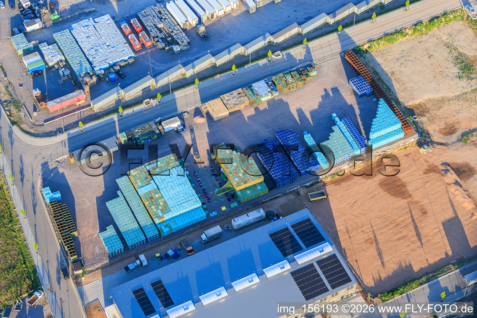 Expansion of the interpark industrial area in Niedersand in Offenbach an der Queich in the state Rhineland-Palatinate, Germany