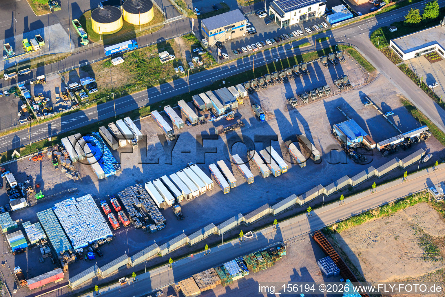 Expansion of the interpark industrial area in Niedersand in Offenbach an der Queich in the state Rhineland-Palatinate, Germany