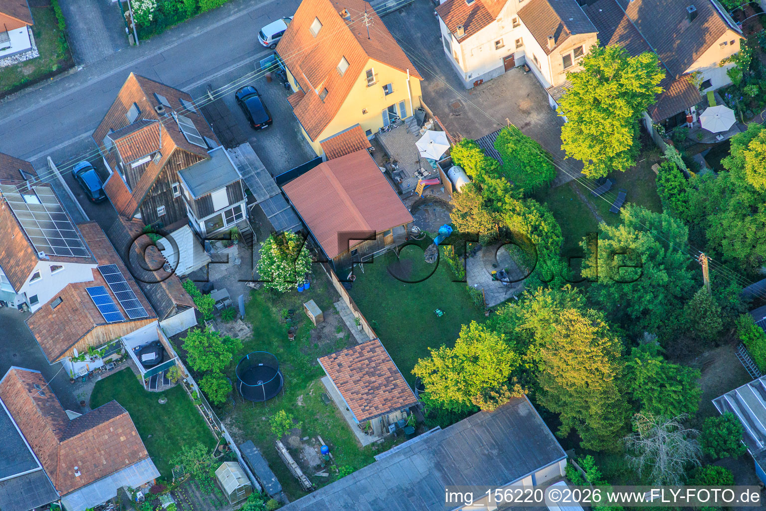 Waldstraße in the garden city settlement in Kandel in the state Rhineland-Palatinate, Germany