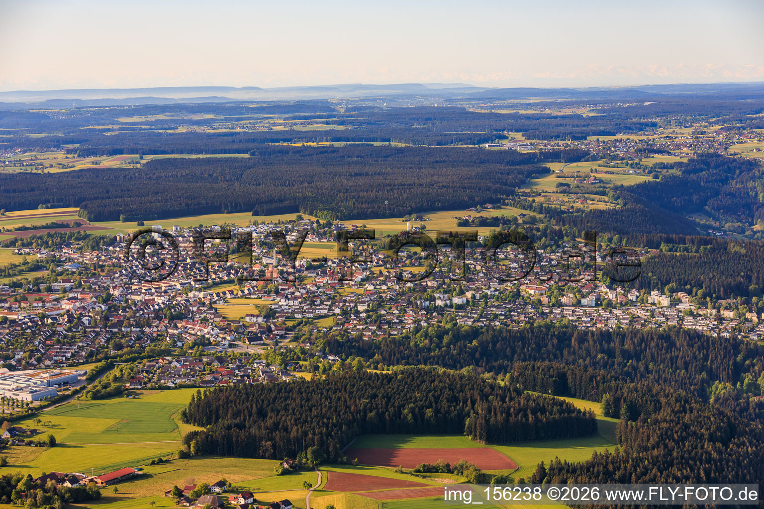 From the north in the district Sulgen in Schramberg in the state Baden-Wuerttemberg, Germany