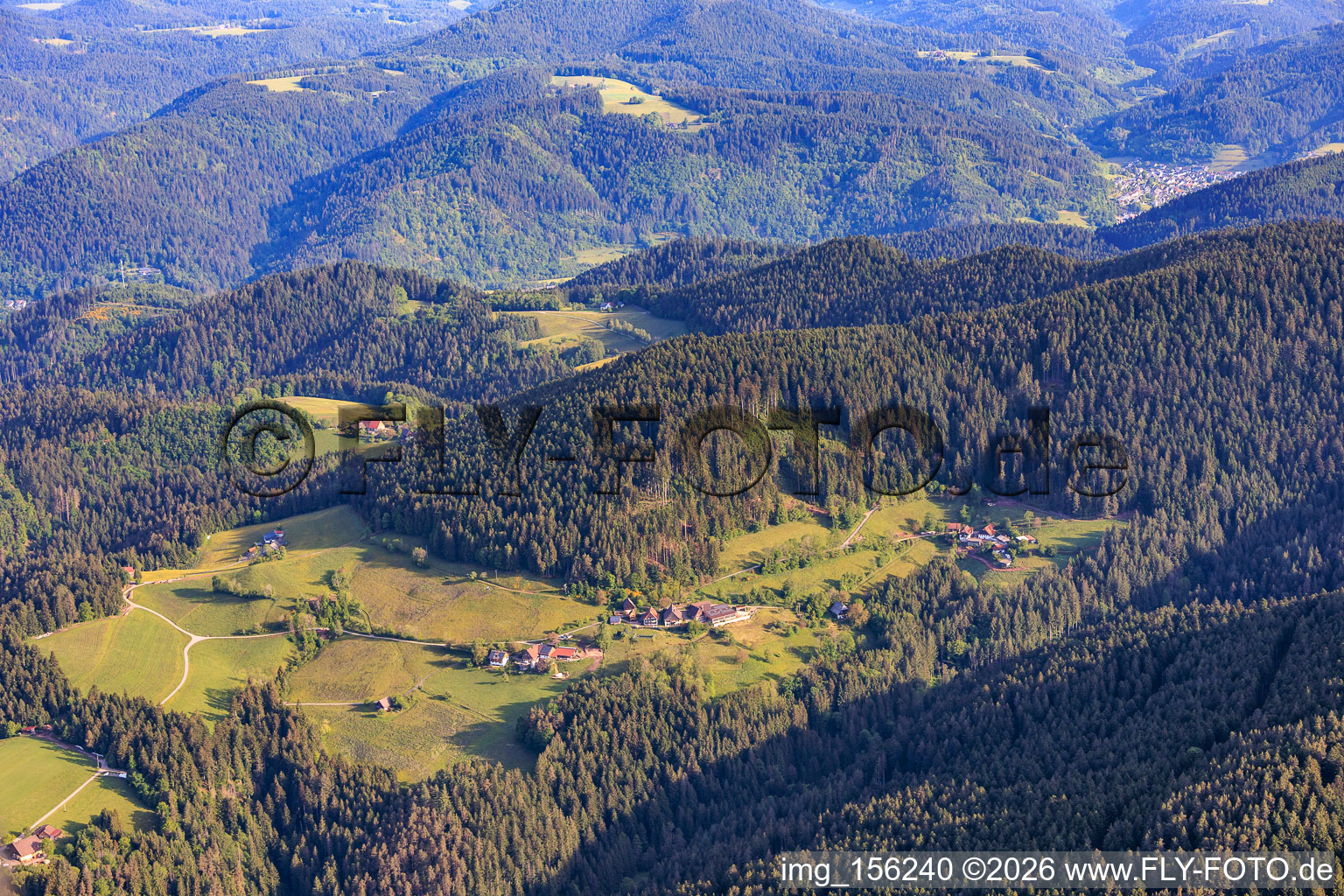 From the southeast in the district Rohrbach in Schiltach in the state Baden-Wuerttemberg, Germany