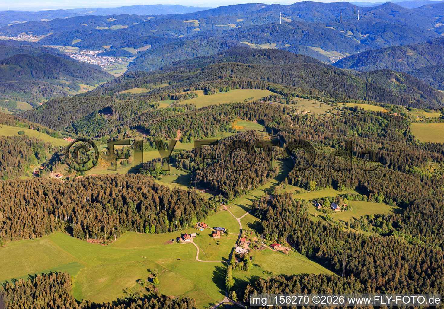 Moosenmättle with Bergstüble and Hinterer Liefersbergerhof in the district Diesenhof in Lauterbach in the state Baden-Wuerttemberg, Germany