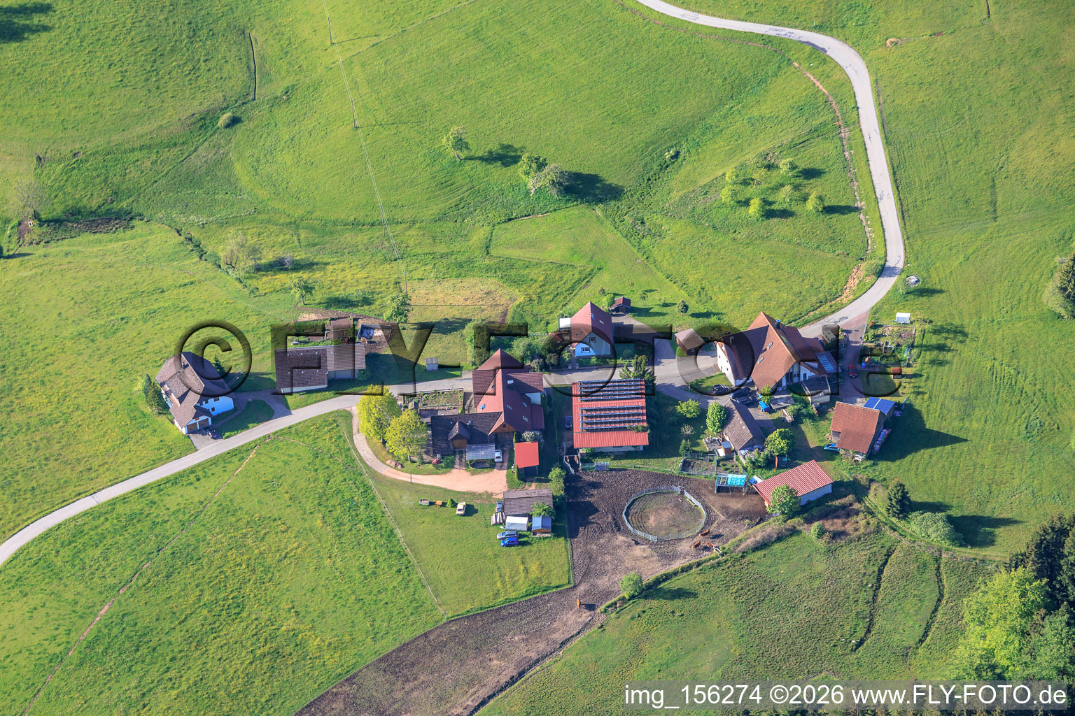 Mooswald with Käppelebauer and Biggi's sewing room in the district Diesenhof in Lauterbach in the state Baden-Wuerttemberg, Germany