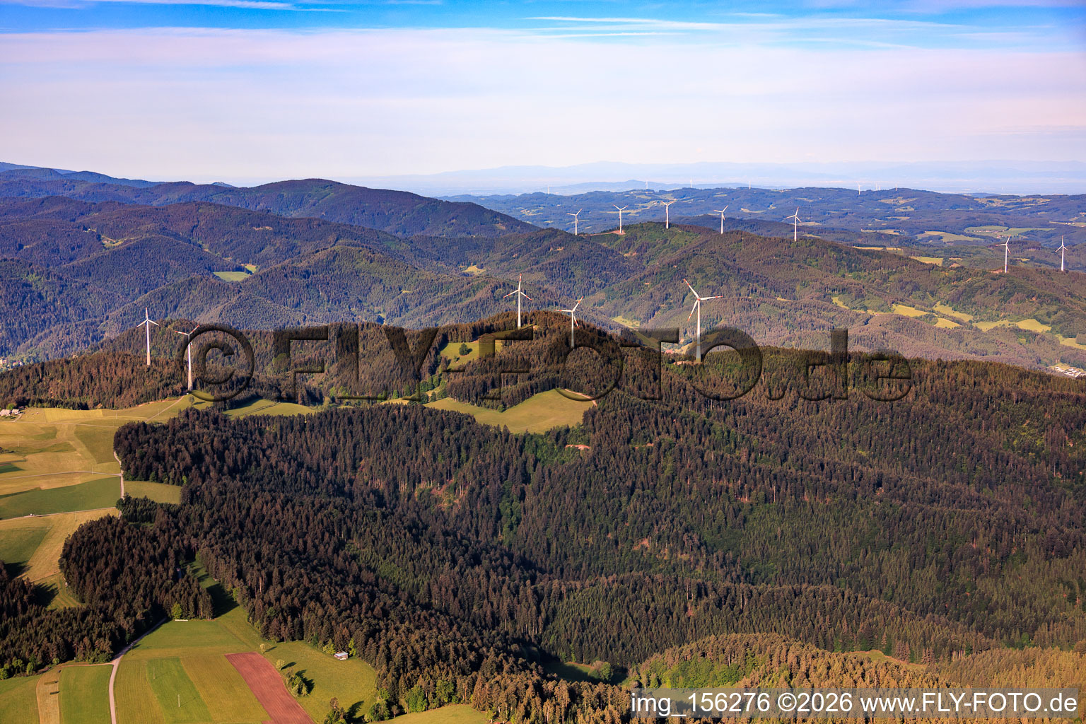 Falkenhöhe Wind Farm in the district Unter-Reichenbach in Hornberg in the state Baden-Wuerttemberg, Germany