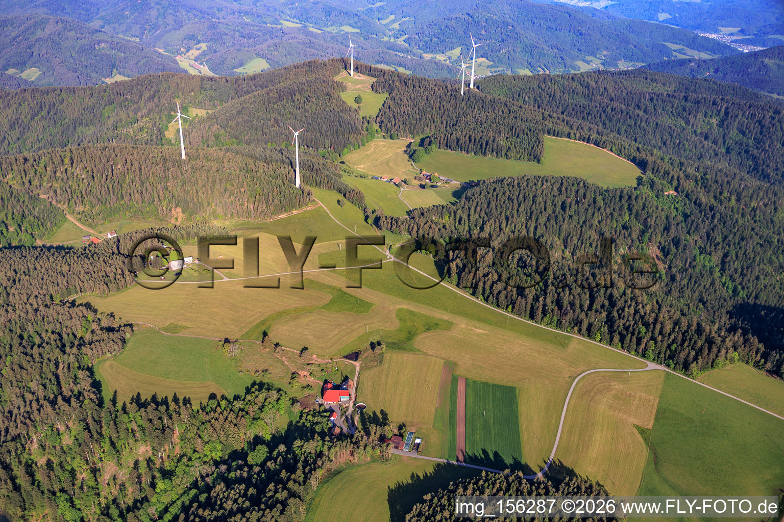 BlackForest MX Park and Falkenhöhe Wind Farm in the district Unter-Reichenbach in Hornberg in the state Baden-Wuerttemberg, Germany