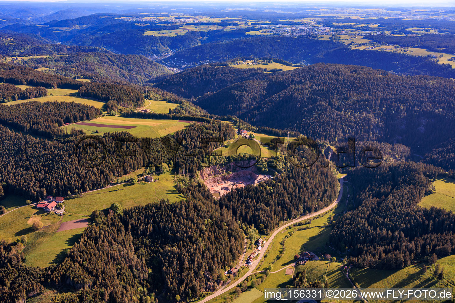 Quarry above the Schlitach Valley in the district Tennenbronn in Schramberg in the state Baden-Wuerttemberg, Germany