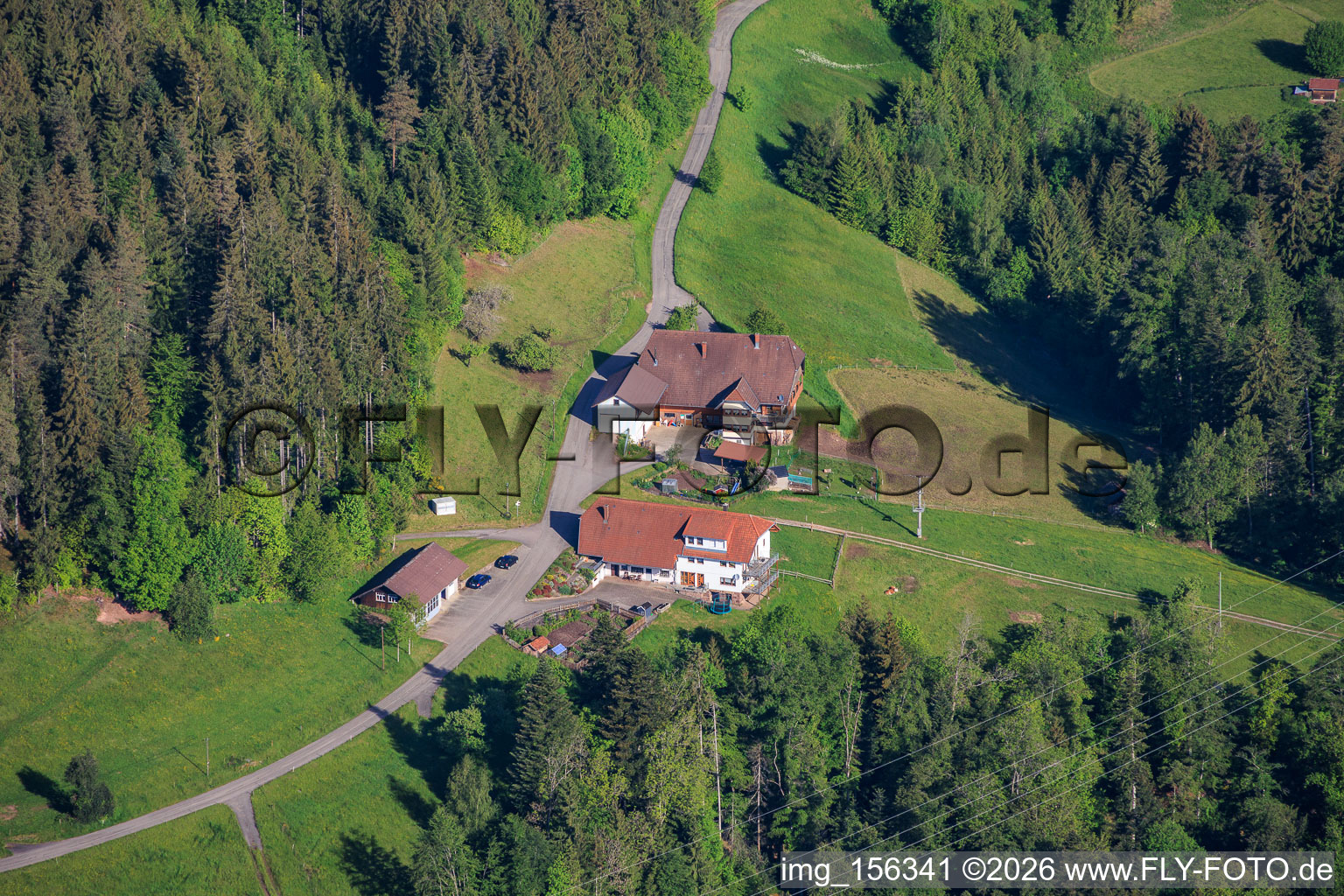 Schwartwaldhof in the Ramstein district from the southeast in the district Tennenbronn in Schramberg in the state Baden-Wuerttemberg, Germany