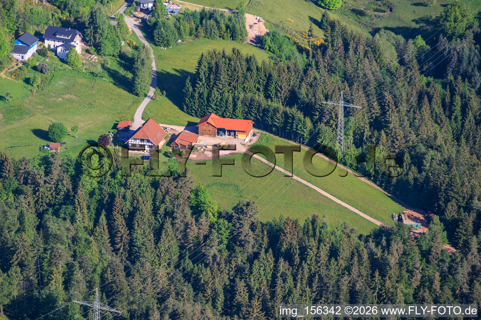 Schwartwaldhof in the Ramstein district from the southeast in the district Tennenbronn in Schramberg in the state Baden-Wuerttemberg, Germany