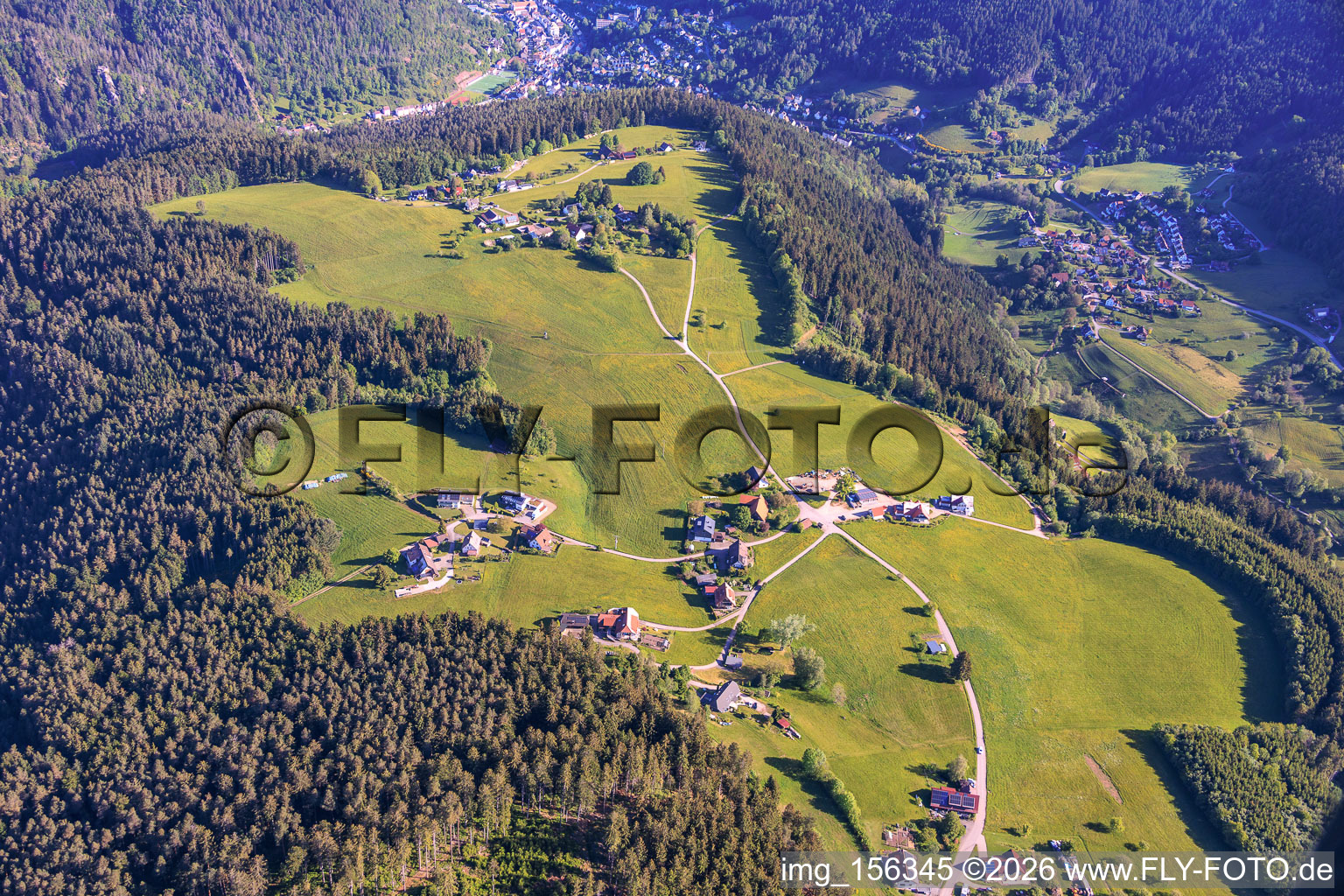Tischneck district from the south in Schramberg in the state Baden-Wuerttemberg, Germany