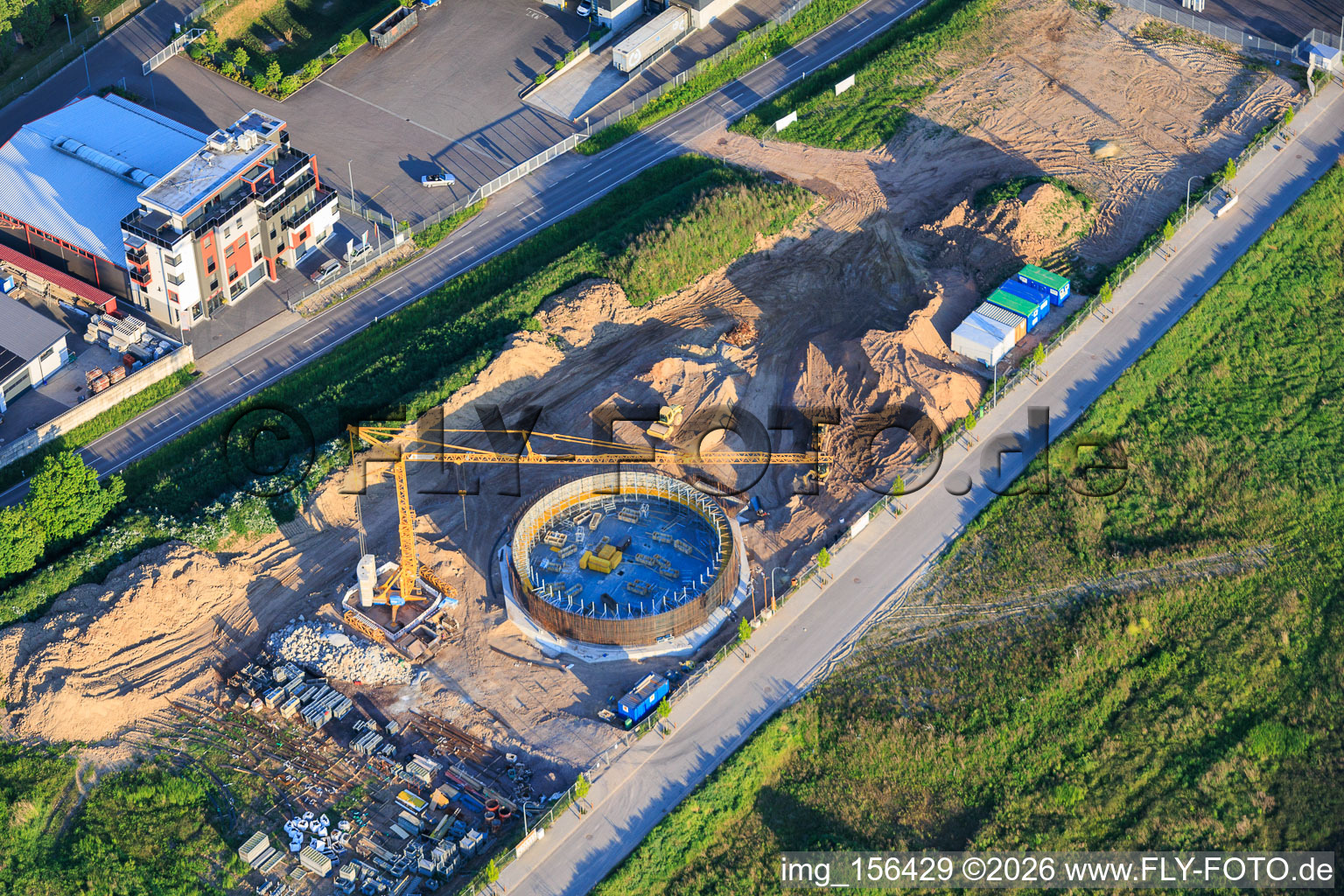Expansion of the interpark industrial area in Niedersand in Offenbach an der Queich in the state Rhineland-Palatinate, Germany