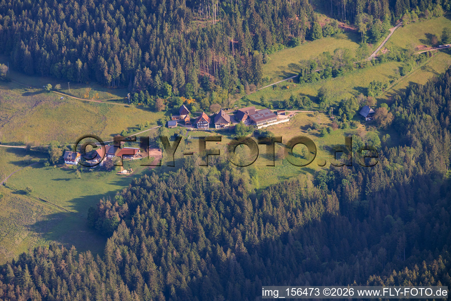 Rohrbach district with Hansjörgenhof organic farm in the district Rubstock in Aichhalden in the state Baden-Wuerttemberg, Germany