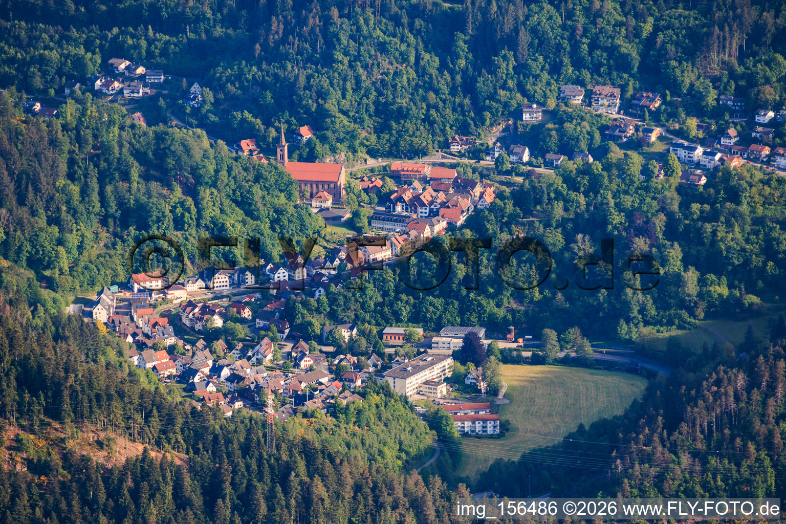 From the south in Schiltach in the state Baden-Wuerttemberg, Germany