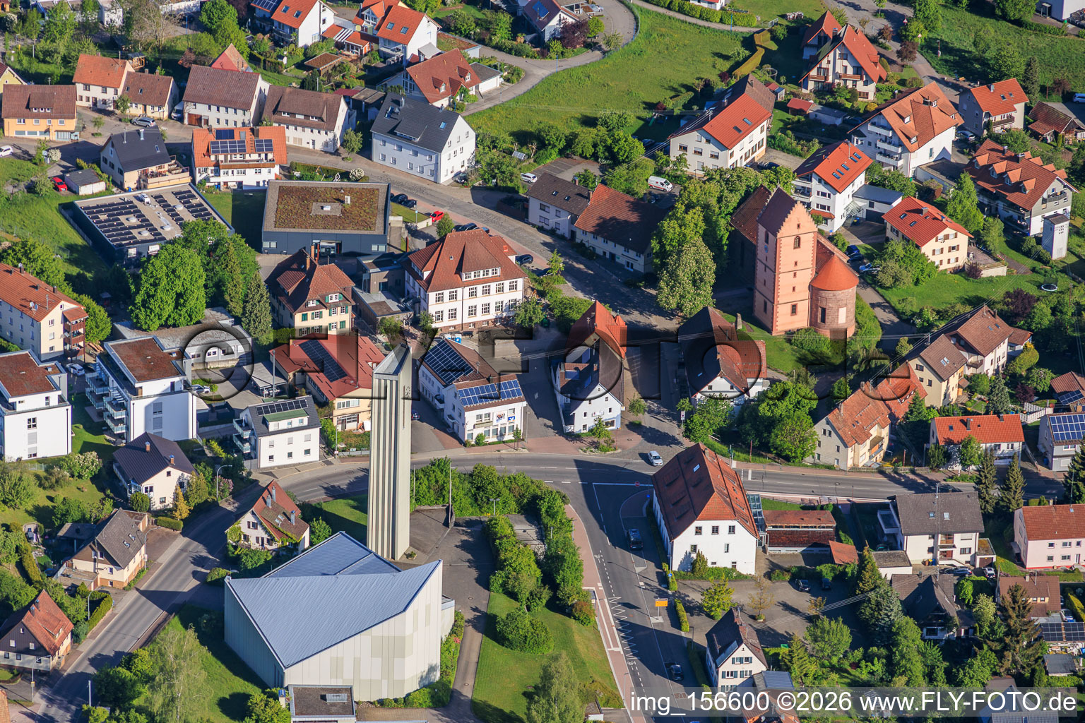 St. Lawrence Church, Old St. Lawrence Church and Orthopedic Clinic Schramberg-Sulgen in the district Sulgen in Schramberg in the state Baden-Wuerttemberg, Germany
