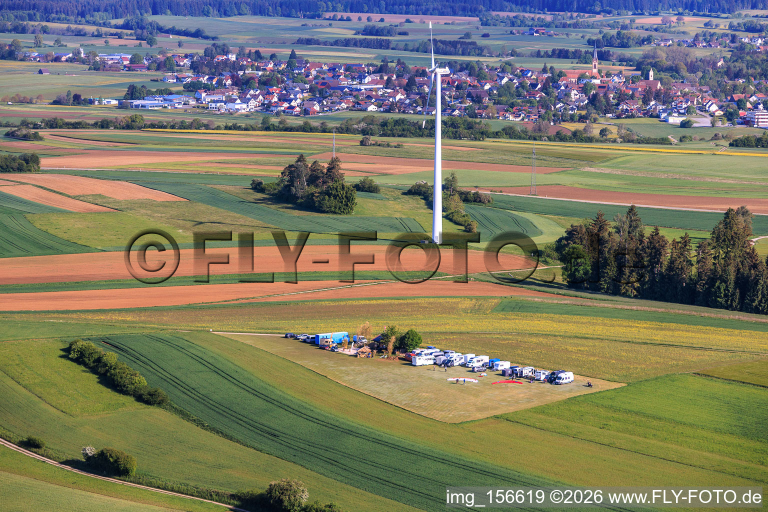 Special landing site for paramotors Waldmössingen in the district Waldmössingen in Schramberg in the state Baden-Wuerttemberg, Germany