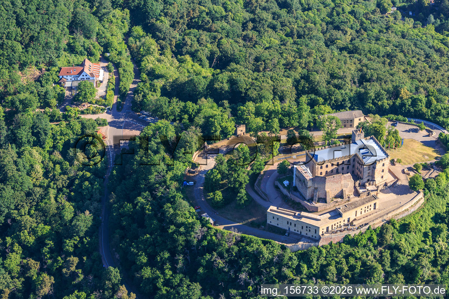 Hambach Castle from the south in the district Diedesfeld in Neustadt an der Weinstraße in the state Rhineland-Palatinate, Germany