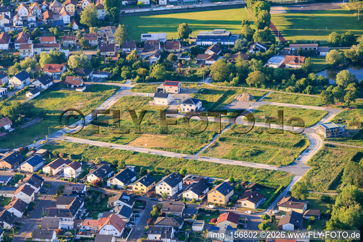 First residential building sites in the new development area “Im Brühl” with a total of 68 building plots in Leimersheim in the state Rhineland-Palatinate, Germany