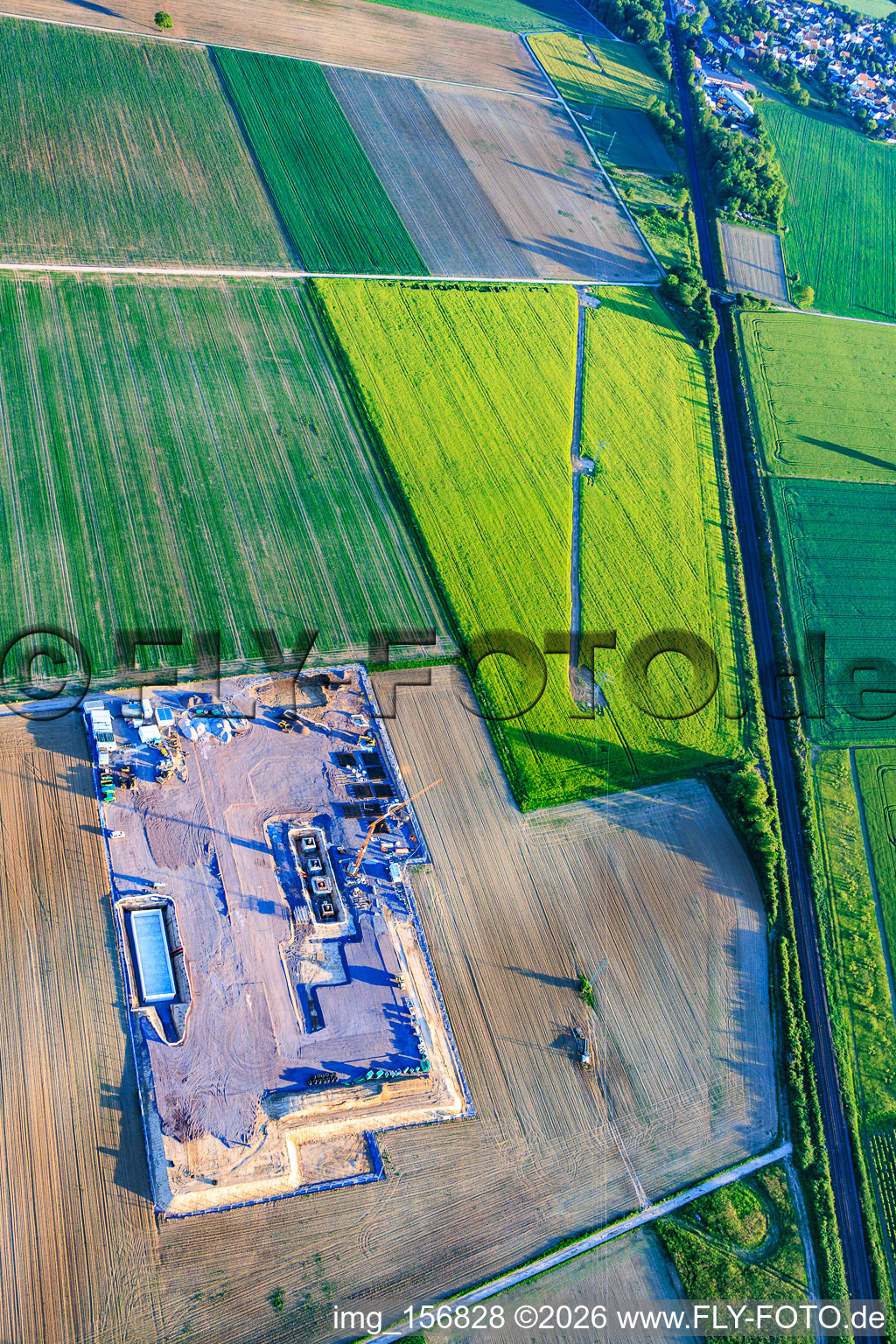 Construction site of the second drilling site on the Trappelberg of the Lionheart project by Vulcan Energy for the future climate-neutral heat supply of the city of Landau as well as lithium extraction and electricity production through ORC plant in Rohrbach in the state Rhineland-Palatinate, Germany