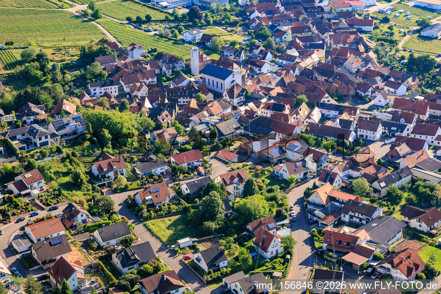 From the southwest in Eschbach in the state Rhineland-Palatinate, Germany