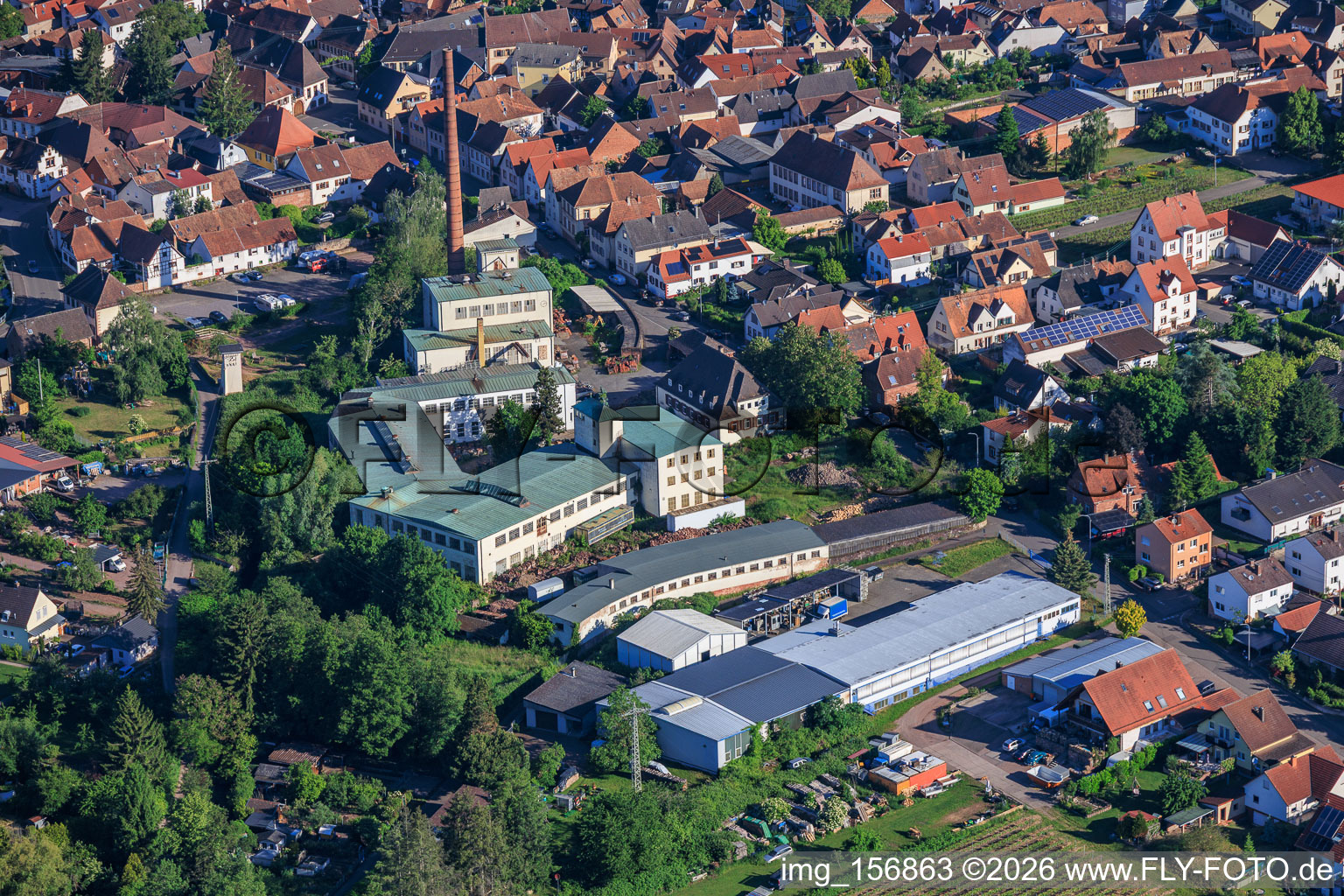 Former match factory, Benedick company in Albersweiler in the state Rhineland-Palatinate, Germany