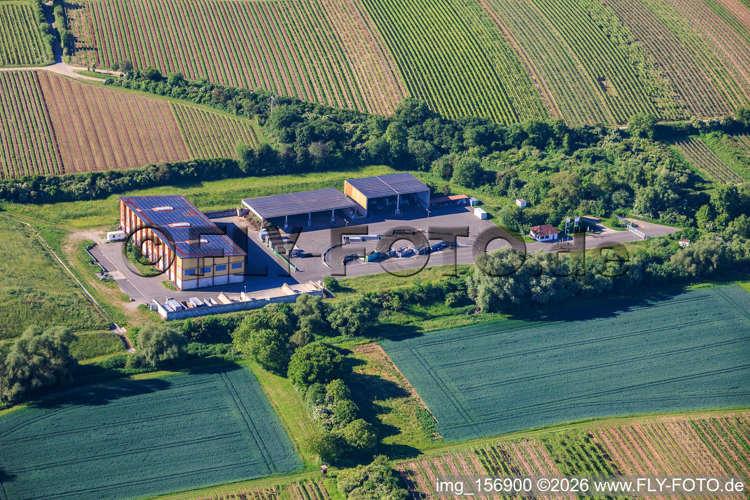 Southern Wine Route district, North Recycling Center (near Edesheim) in Knöringen in the state Rhineland-Palatinate, Germany