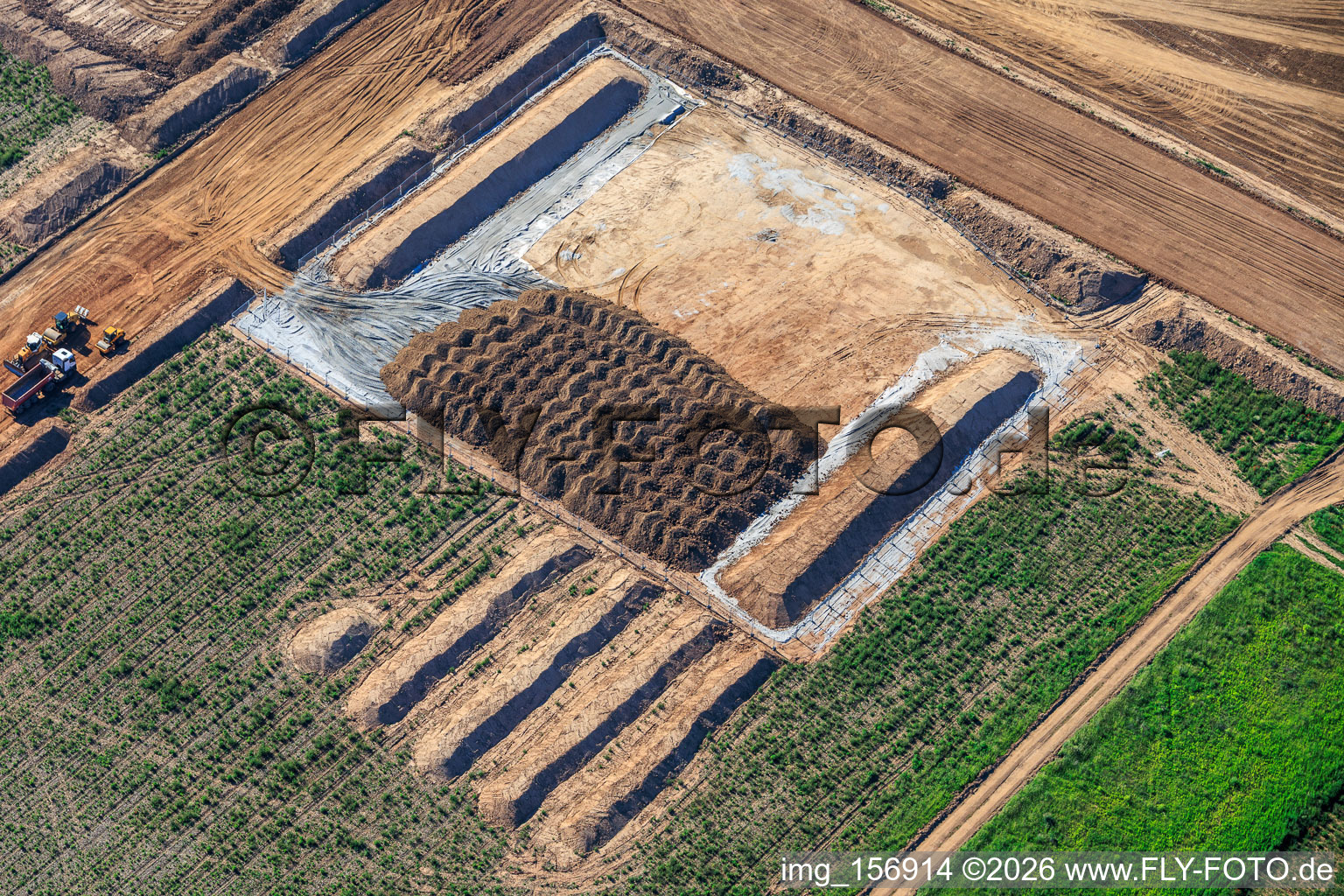 Industrial park D12 with construction site for geothermal power plant and substation by Vulcan in Landau in der Pfalz in the state Rhineland-Palatinate, Germany