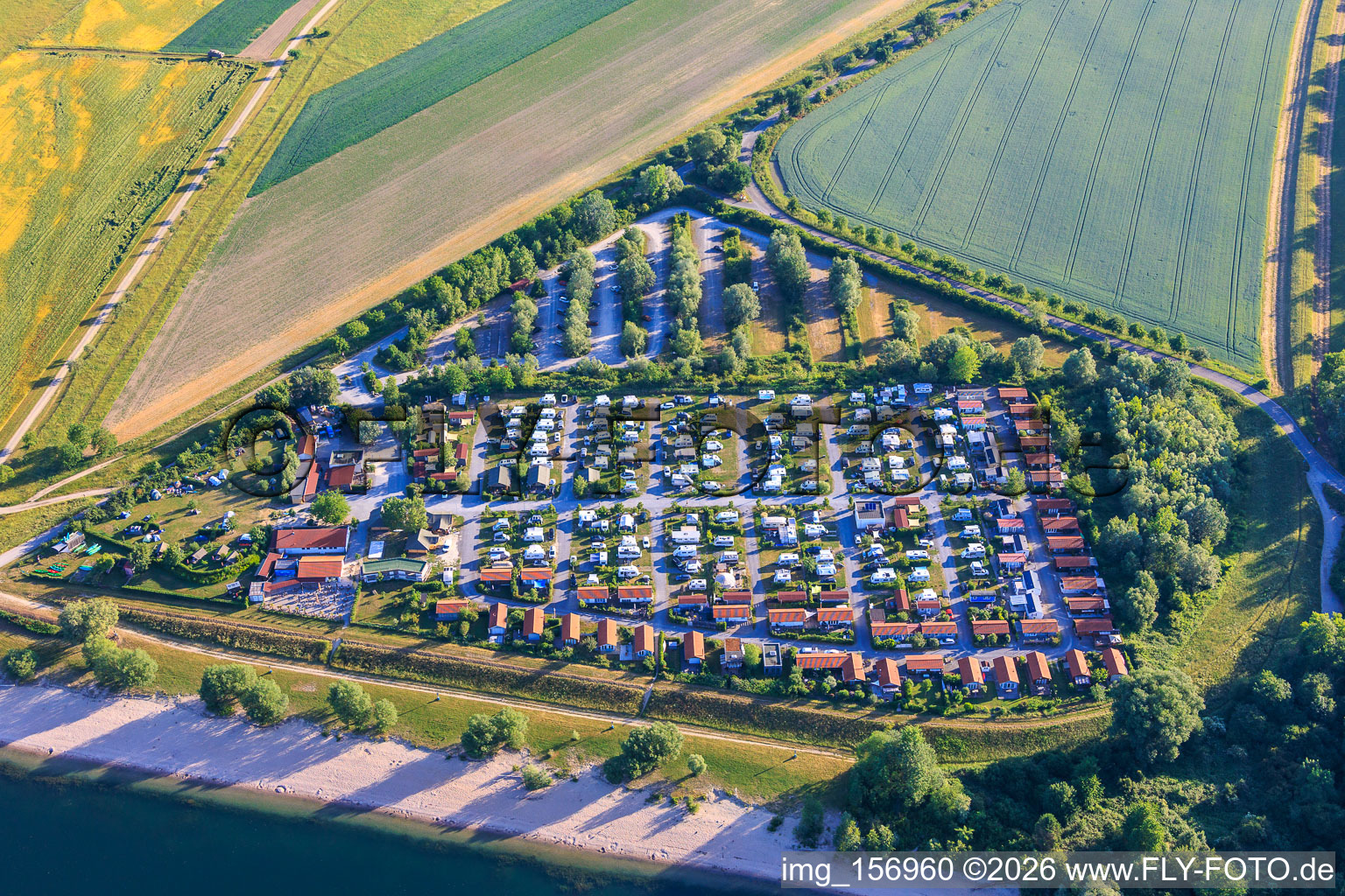 Camping Kollersee in Otterstadt in the state Rhineland-Palatinate, Germany