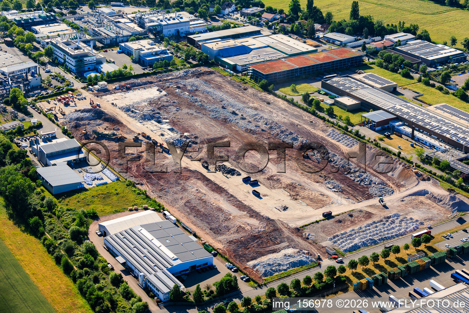 Landau East industrial area with the demolition site of the former Ronal GmbH site (formerly Alcan Aluminium-Presswerk Pfalz GmbH), which has been closed since 2005. in Landau in der Pfalz in the state Rhineland-Palatinate, Germany