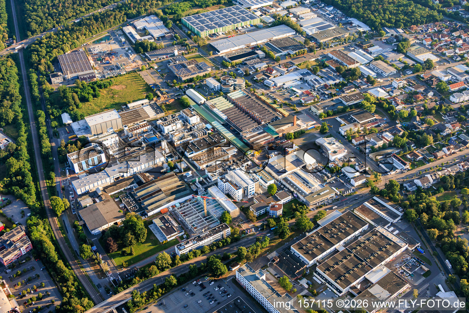 North, industrial area, west from south in Speyer in the state Rhineland-Palatinate, Germany