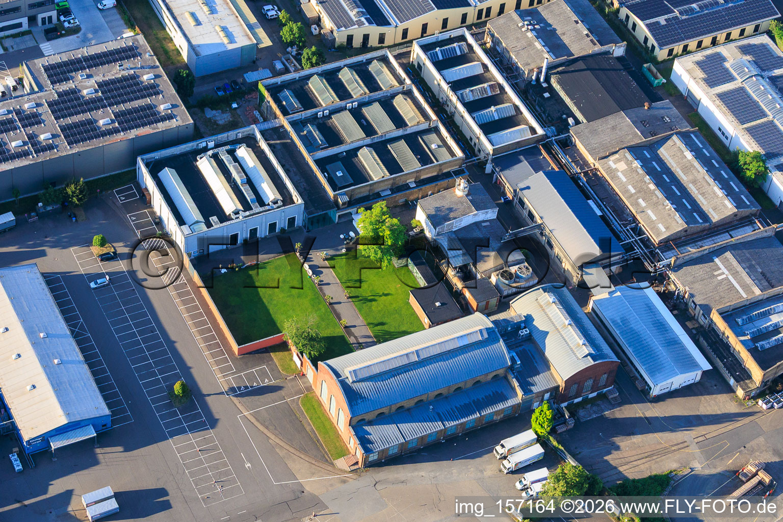 Old tortoise factory from Norden in the district Neckarau in Mannheim in the state Baden-Wuerttemberg, Germany