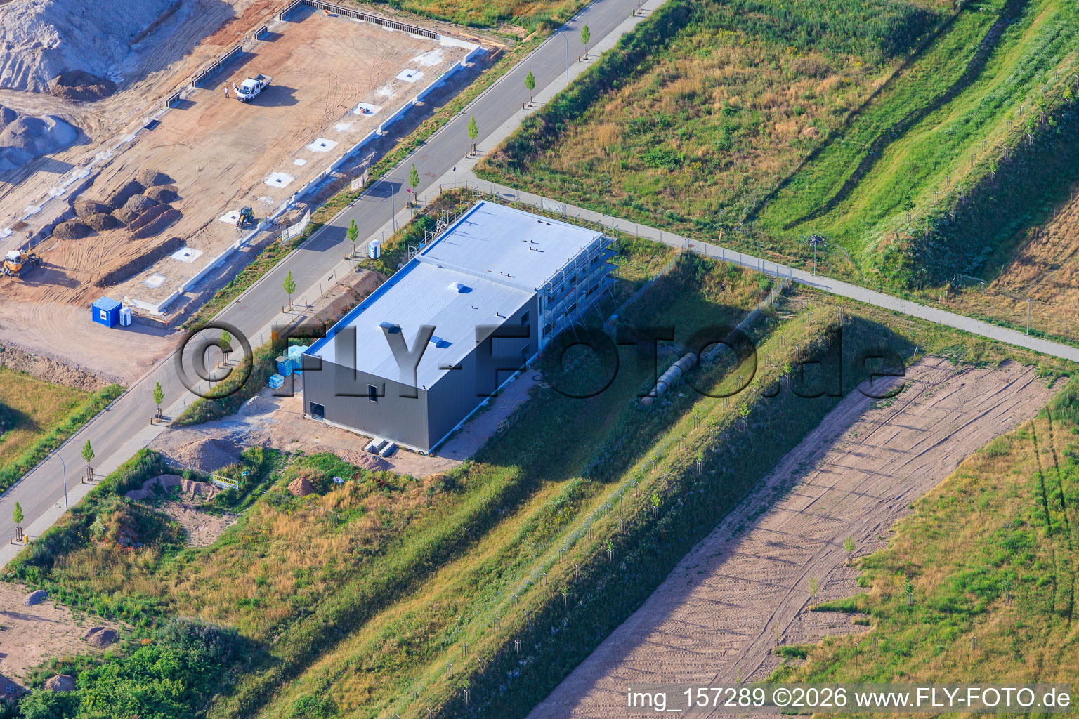 Industrial Park Im Niedersand in Offenbach an der Queich in the state Rhineland-Palatinate, Germany