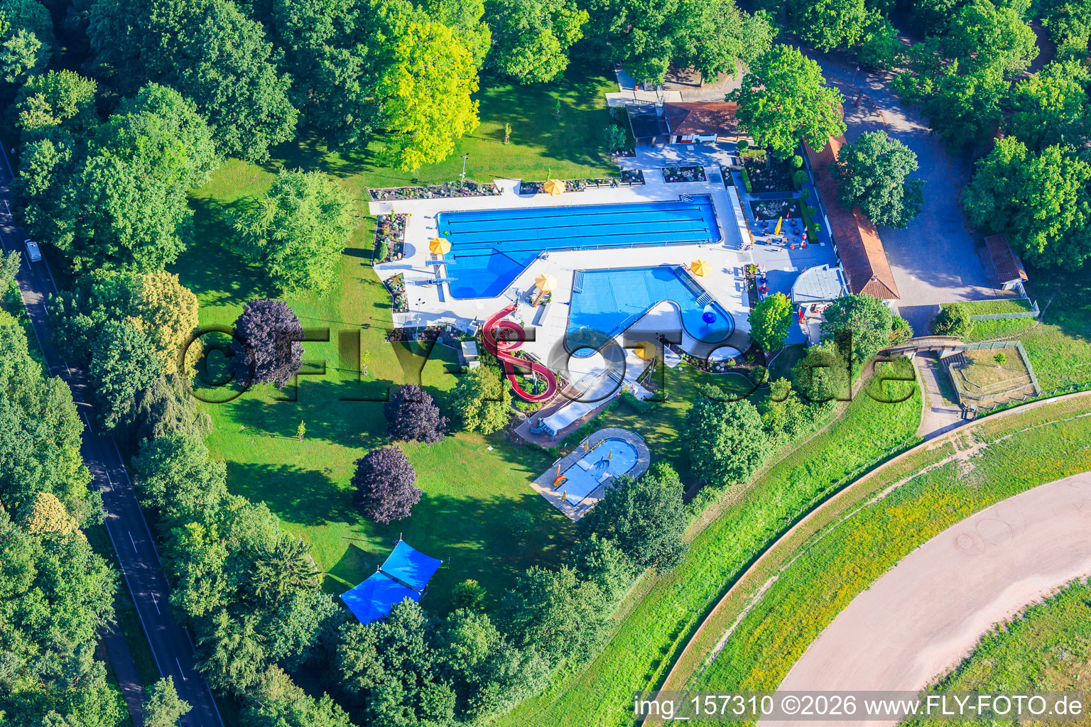 Herxheim Forest Outdoor Pool in Herxheim bei Landau in the state Rhineland-Palatinate, Germany