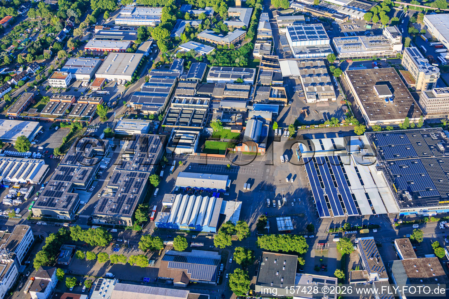 Old turtle factory from the northeast in the district Neckarau in Mannheim in the state Baden-Wuerttemberg, Germany