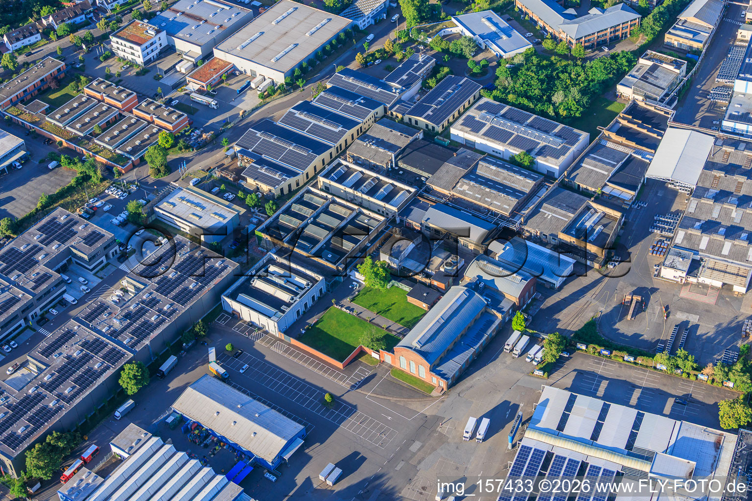 Old turtle factory from Norden in the district Neckarau in Mannheim in the state Baden-Wuerttemberg, Germany
