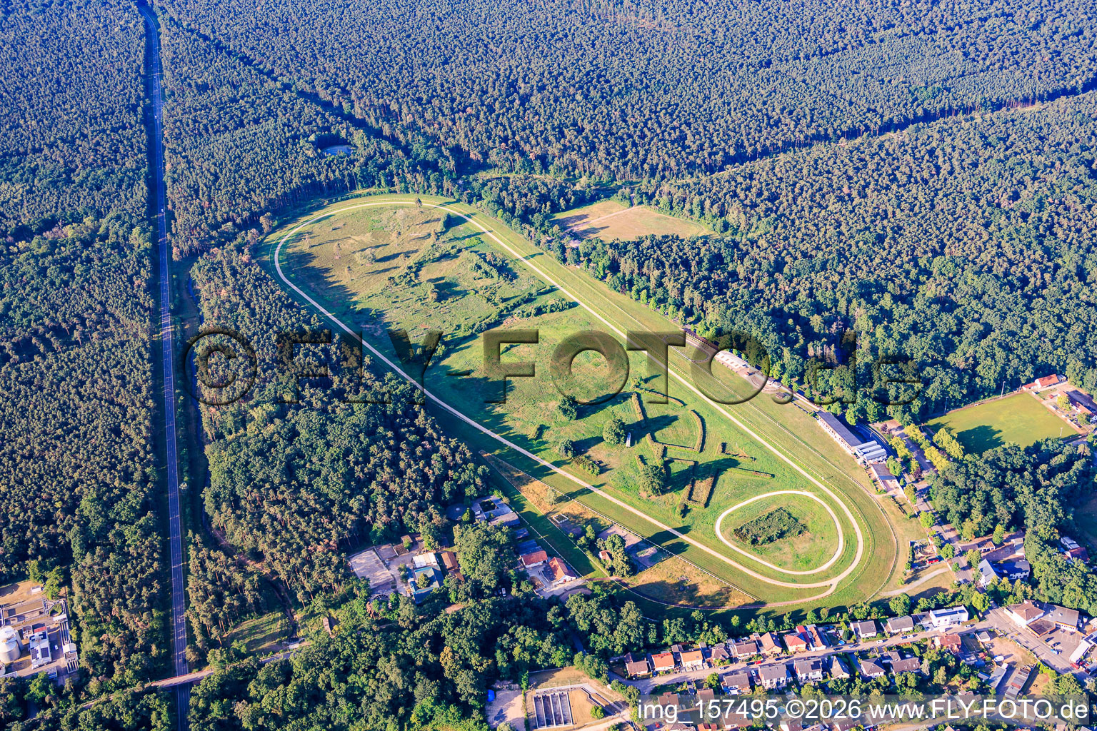 Racecourse of the Palatinate Racing Club Haßloch eV in Haßloch in the state Rhineland-Palatinate, Germany
