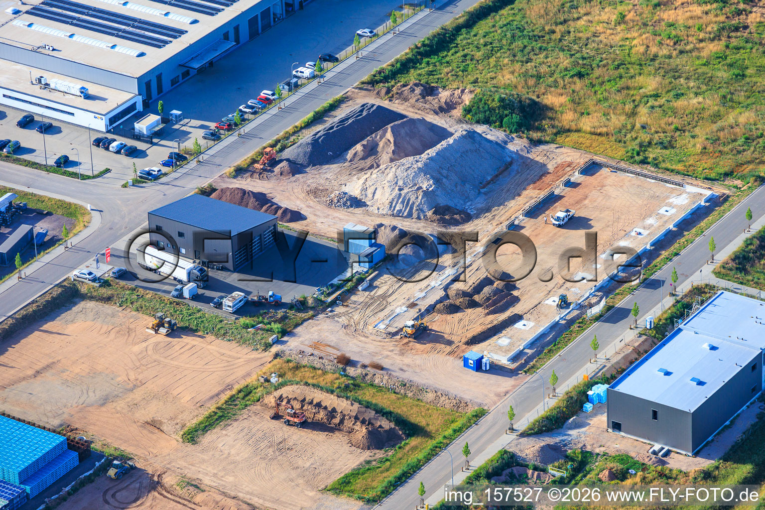 Industrial Park Im Niedersand in Offenbach an der Queich in the state Rhineland-Palatinate, Germany