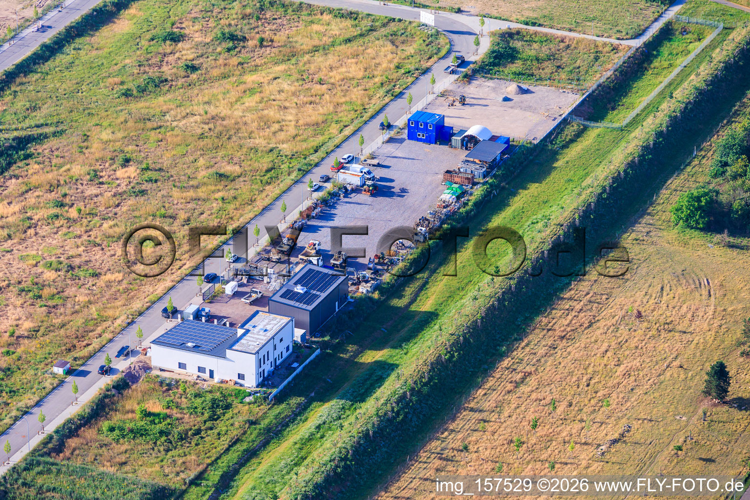 Industrial Park Im Niedersand in Offenbach an der Queich in the state Rhineland-Palatinate, Germany